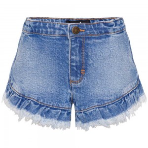 Molo Agnetha Korte Broeken Meisje Washed Denim Blue | NL0000414