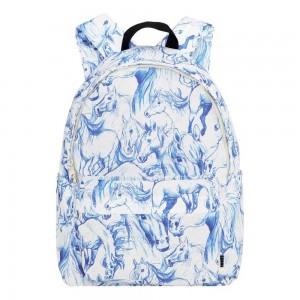 Molo Backpack Mio Bags Blue Horses | NL0000904