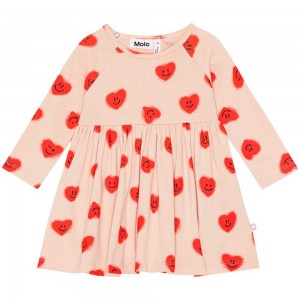 Molo Charmaine Jurken Meisje Red Hearts_ Jersey | NL0001314