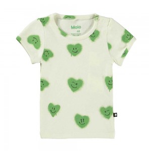 Molo Easy T Shirts Tops Jongen Hearts | NL0001423