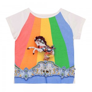 Molo Elly T Shirts Tops Meisje Carousel Top | NL0001429