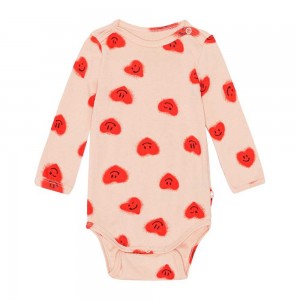 Molo Foss Bodies Babysuits Meisje Red Hearts_ Jersey | NL0001281