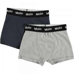 Molo Justin 2-pack Underwear Nightwear Jongen Navy Grey | NL0000892