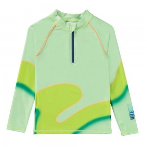 Molo Noble Uv Zwemshirt Lime Wave | NL0001103