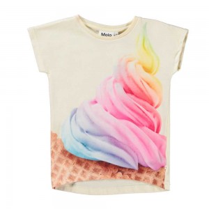 Molo Ragnhilde T Shirts Tops Meisje Rainbow Softice | NL0000201