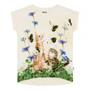 Molo Ragnhilde T Shirts Tops Meisje Yin Yang Kitten | NL0000569