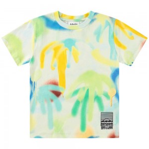 Molo Rame T Shirts Tops Jongen Palmtree Spray | NL0000626