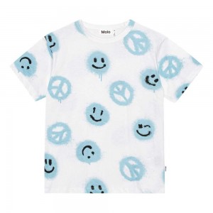 Molo Riley T Shirts Tops Jongen Easy Peacy Pool | NL0000788