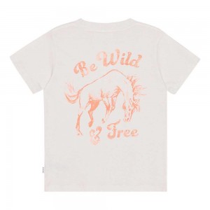 Molo Road T Shirts Tops Meisje Be Wild And Free | NL0000539