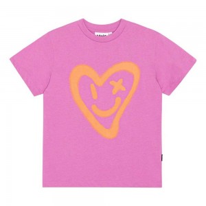 Molo Roxo T Shirts Tops Jongen Purple Pink | NL0000784