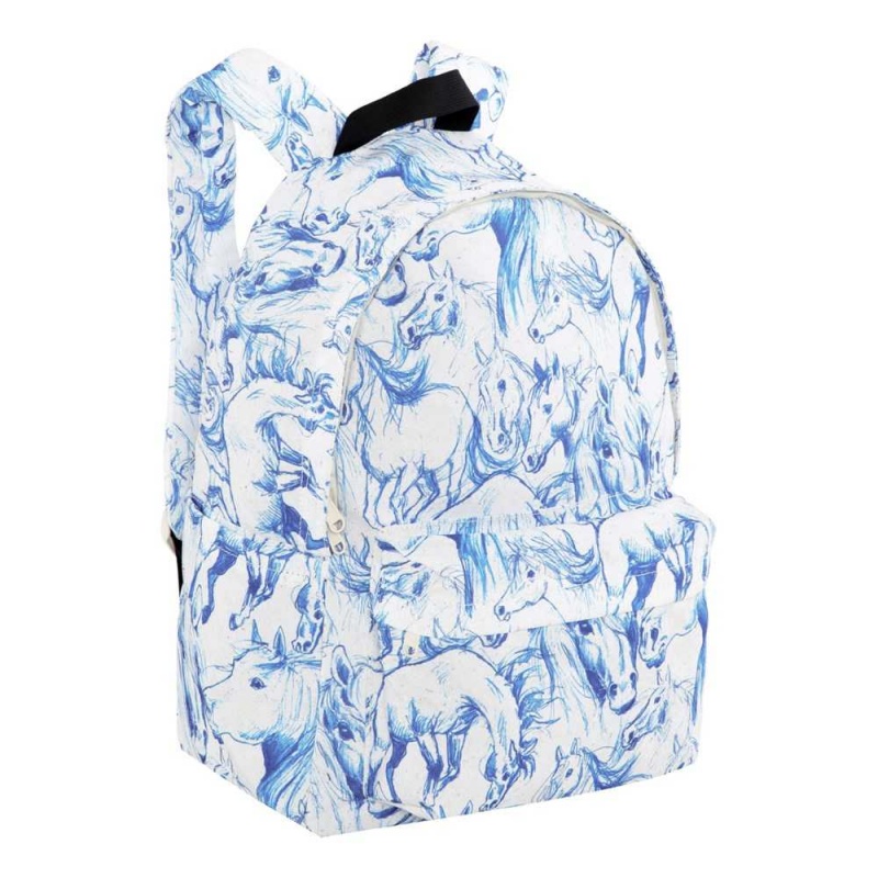 Molo Backpack Mio Bags Blue Horses | NL0000904