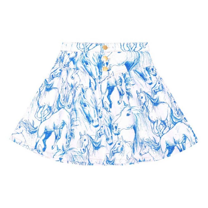 Molo Betsy Rokken Meisje Blue Horses | NL0000456