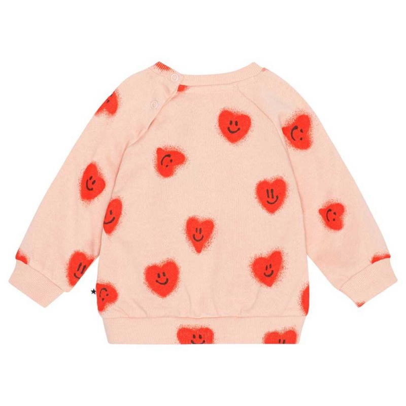 Molo Disc Sweatshirts Cardigans Meisje Red Hearts | NL0001407