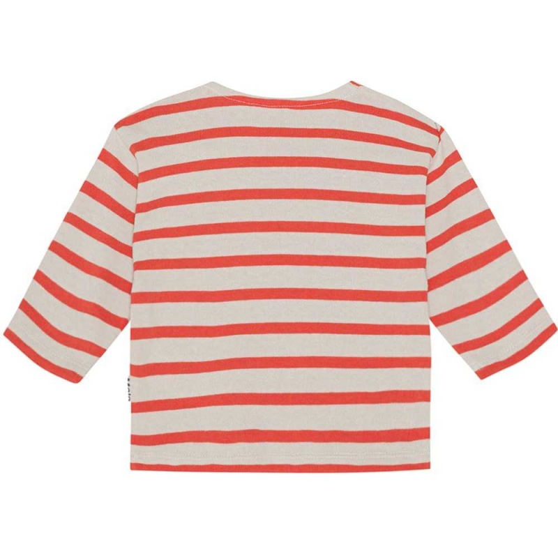 Molo Edarko T Shirts Tops Jongen Shell Red Stripe | NL0001426