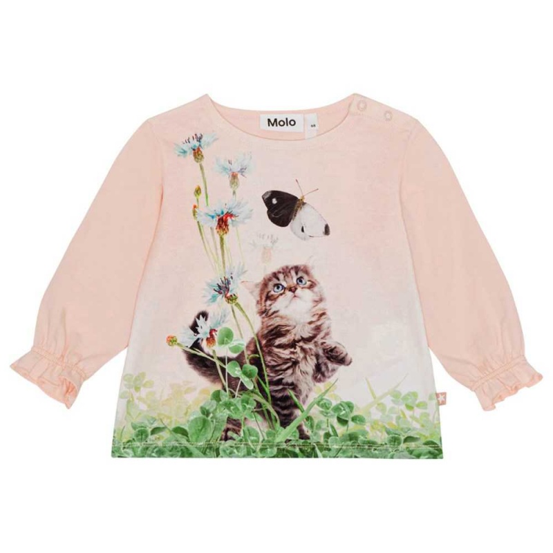 Molo Elina T Shirts Tops Meisje Kitten Clover | NL0001434