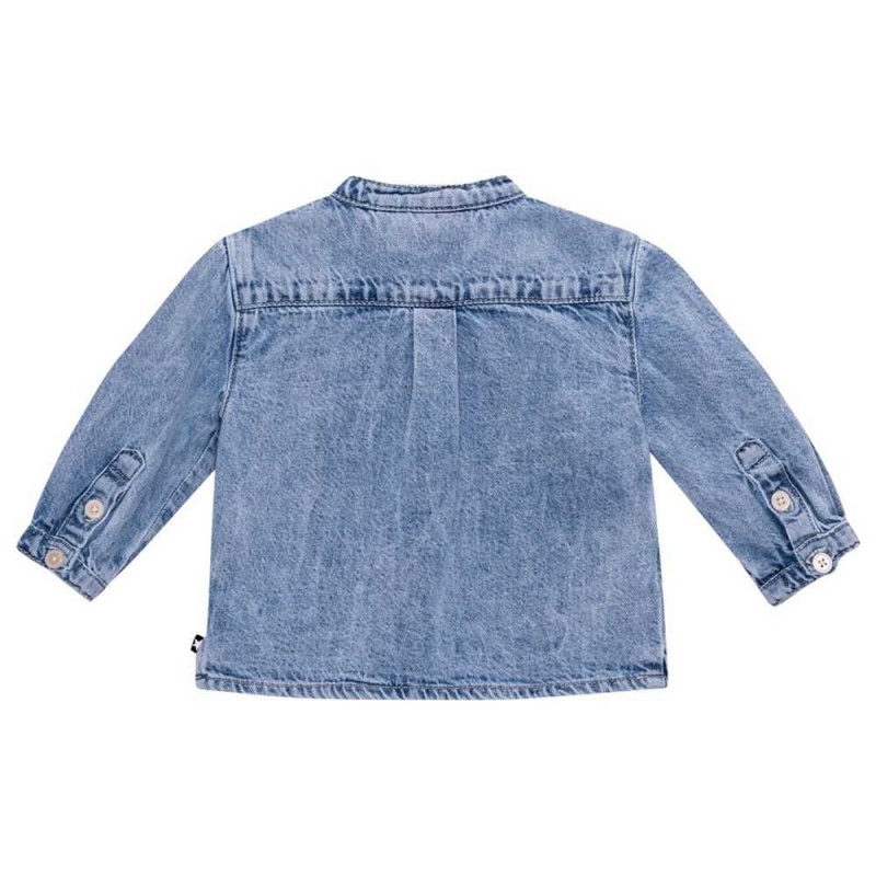 Molo Enoz T Shirts Tops Meisje Bleach Denim | NL0001446