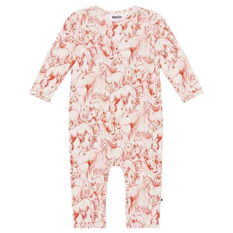 Molo Fenez Bodies Babysuits Meisje Red Horses | NL0001278