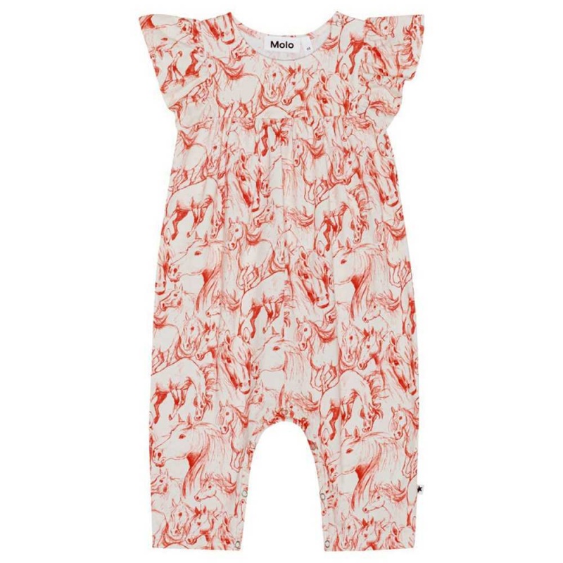 Molo Fifi Bodies Babysuits Meisje Red Horses | NL0001280