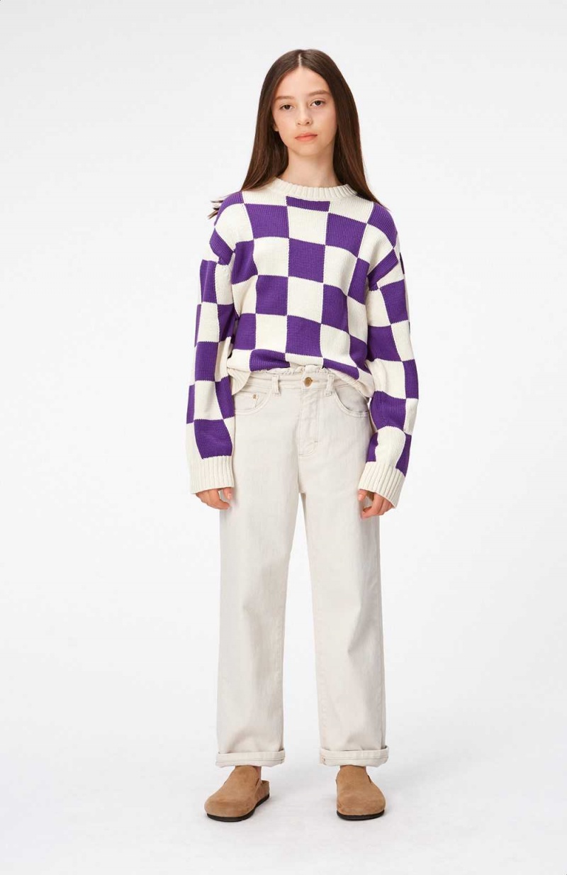 Molo Gertina Sweatshirts Cardigans Meisje Purple Shell Check | NL0000314