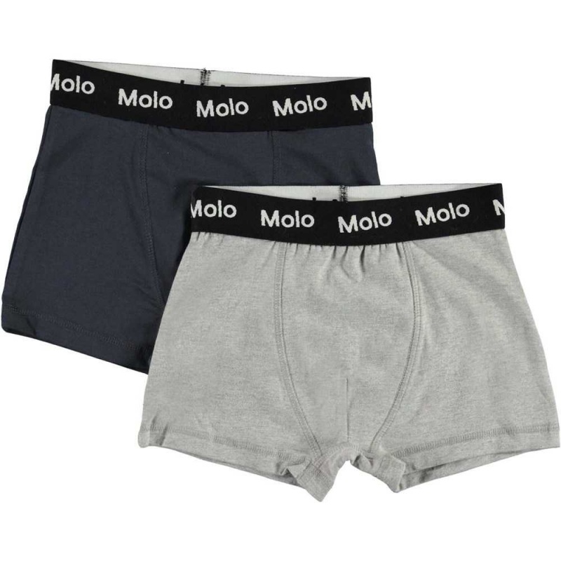 Molo Justin 2-pack Underwear Nightwear Jongen Navy Grey | NL0000892