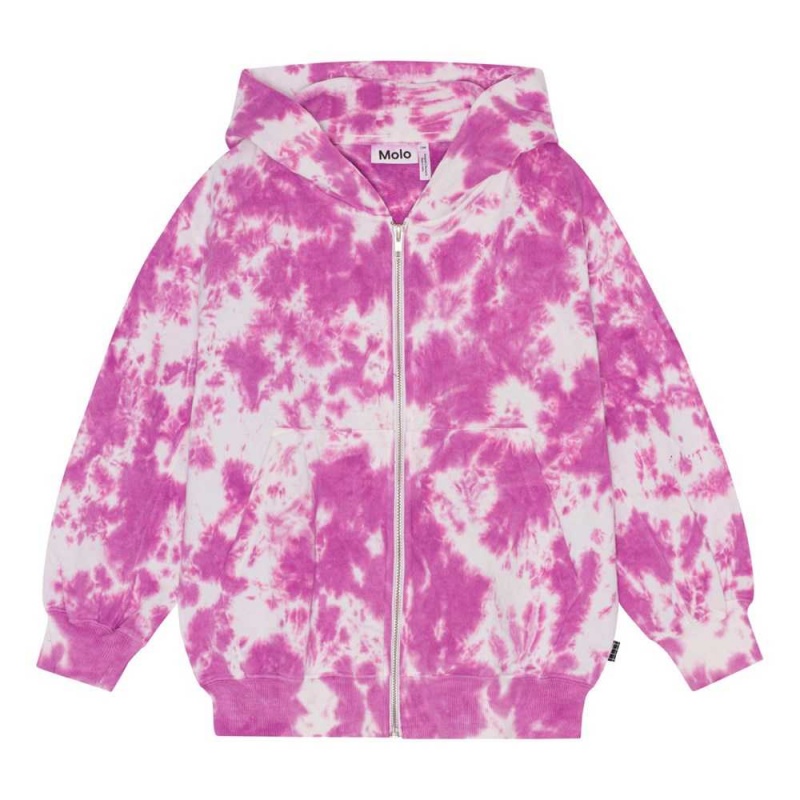 Molo Mazz Sweatshirts Cardigans Meisje Purple Pink Dye | NL0000471