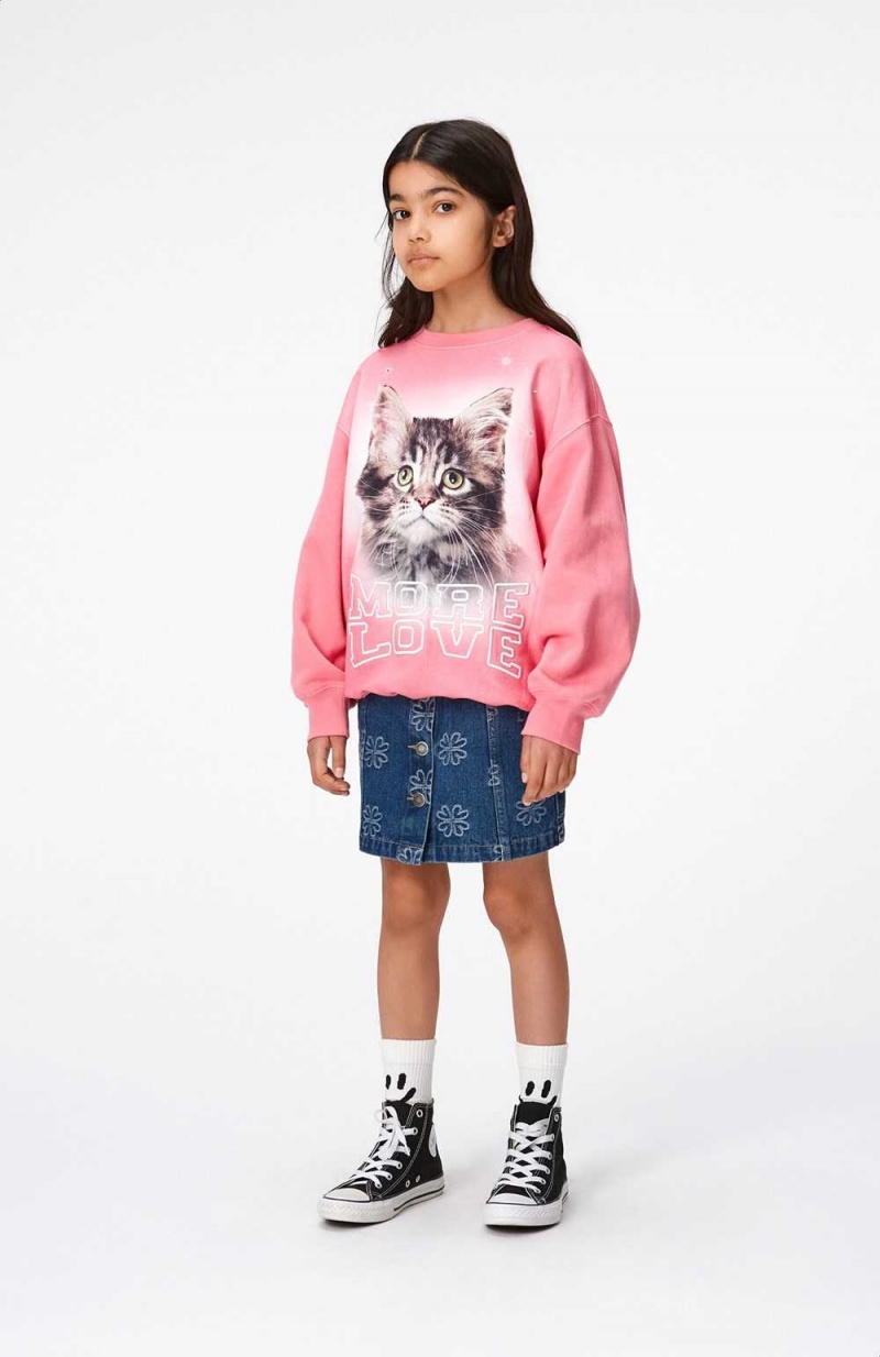 Molo Monti Sweatshirts Cardigans Meisje More Love Cat | NL0000479