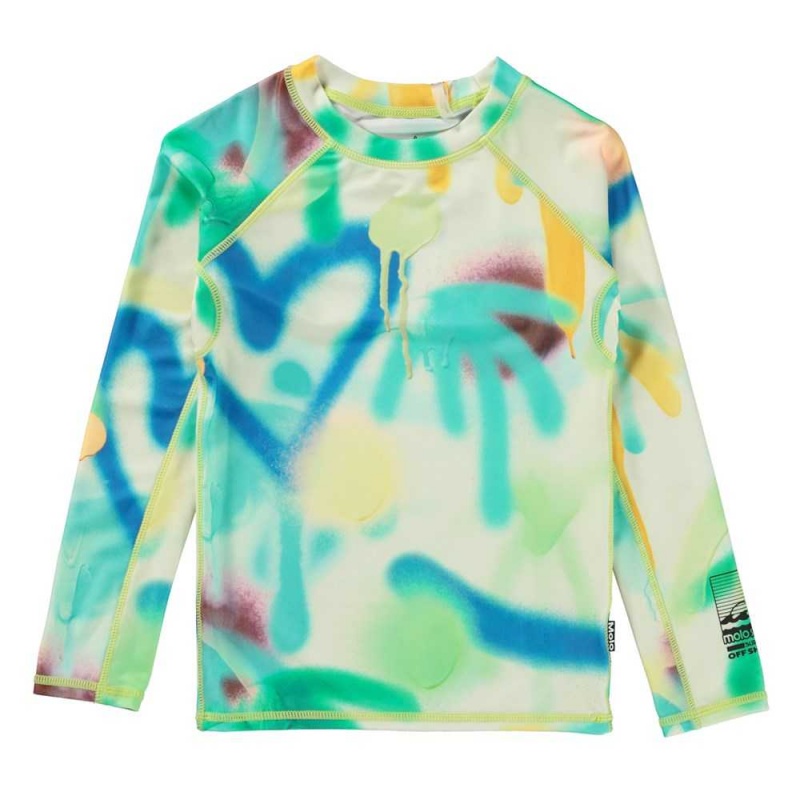 Molo Neptune LS Uv Zwemshirt Palmtree Spray | NL0001072