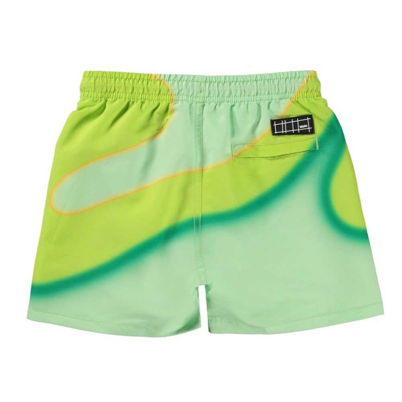 Molo Niko Zwemshorts Lime Wave | NL0001173