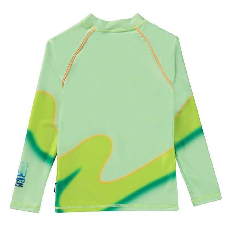 Molo Noble Uv Zwemshirt Lime Wave | NL0001103