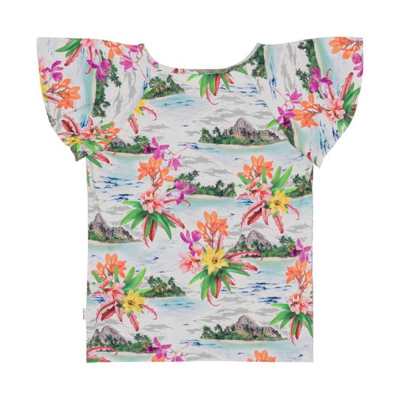 Molo Rachel T Shirts Tops Meisje Tropical Islands | NL0000516