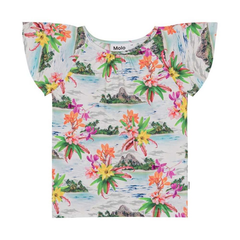 Molo Rachel T Shirts Tops Meisje Tropical Islands | NL0000516