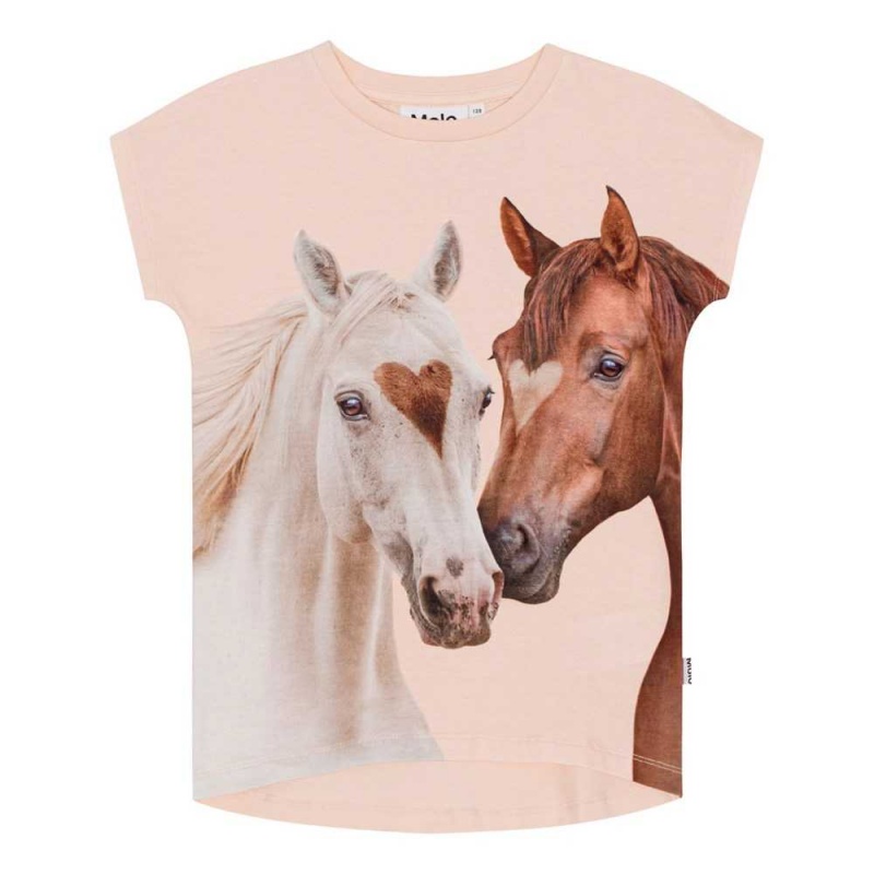 Molo Ragnhilde T Shirts Tops Meisje Yin Yang Horses | NL0000574