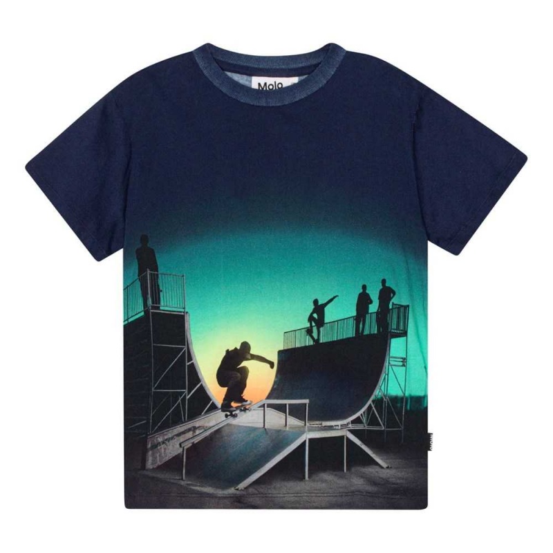 Molo Rame T Shirts Tops Jongen Halfpipe Universe | NL0000821