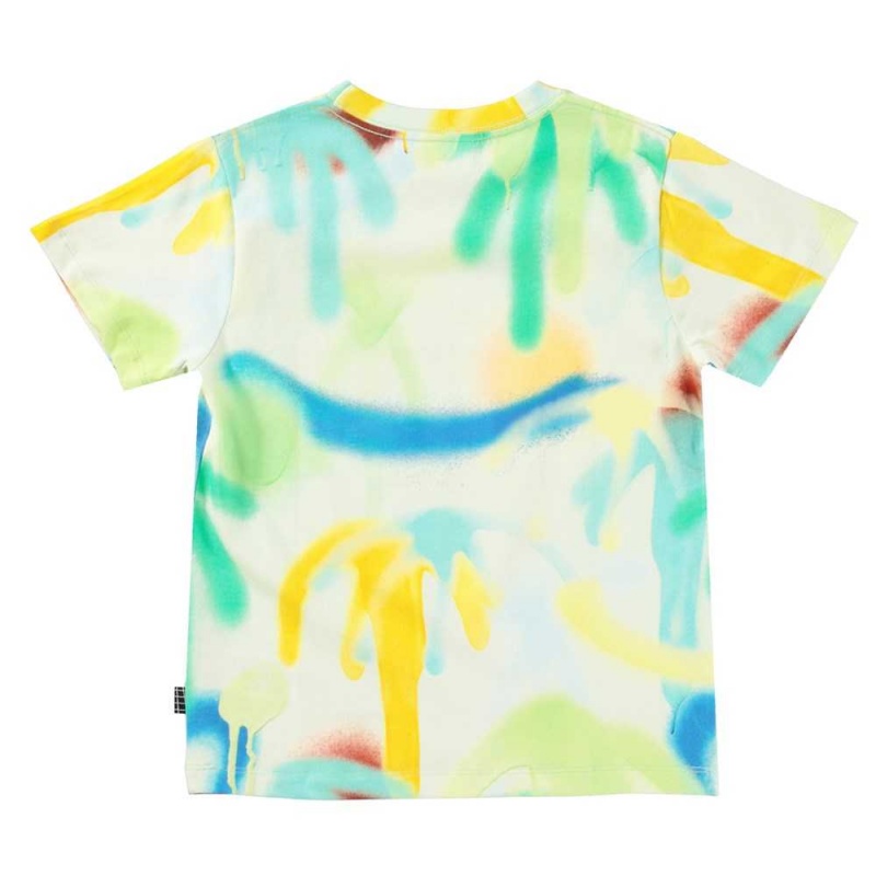 Molo Rame T Shirts Tops Jongen Palmtree Spray | NL0000626