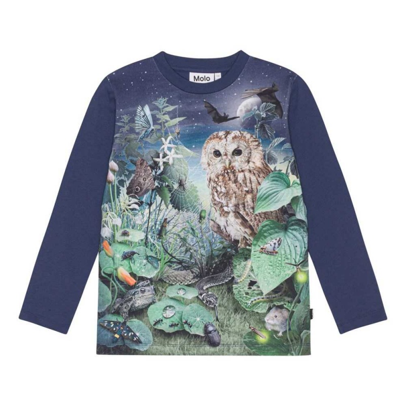 Molo Reif T Shirts Tops Jongen Night Garden | NL0000828