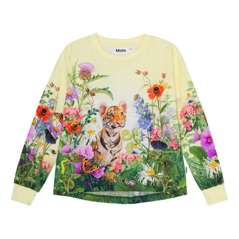 Molo Reniza T Shirts Tops Meisje Tiger Garden | NL0000536