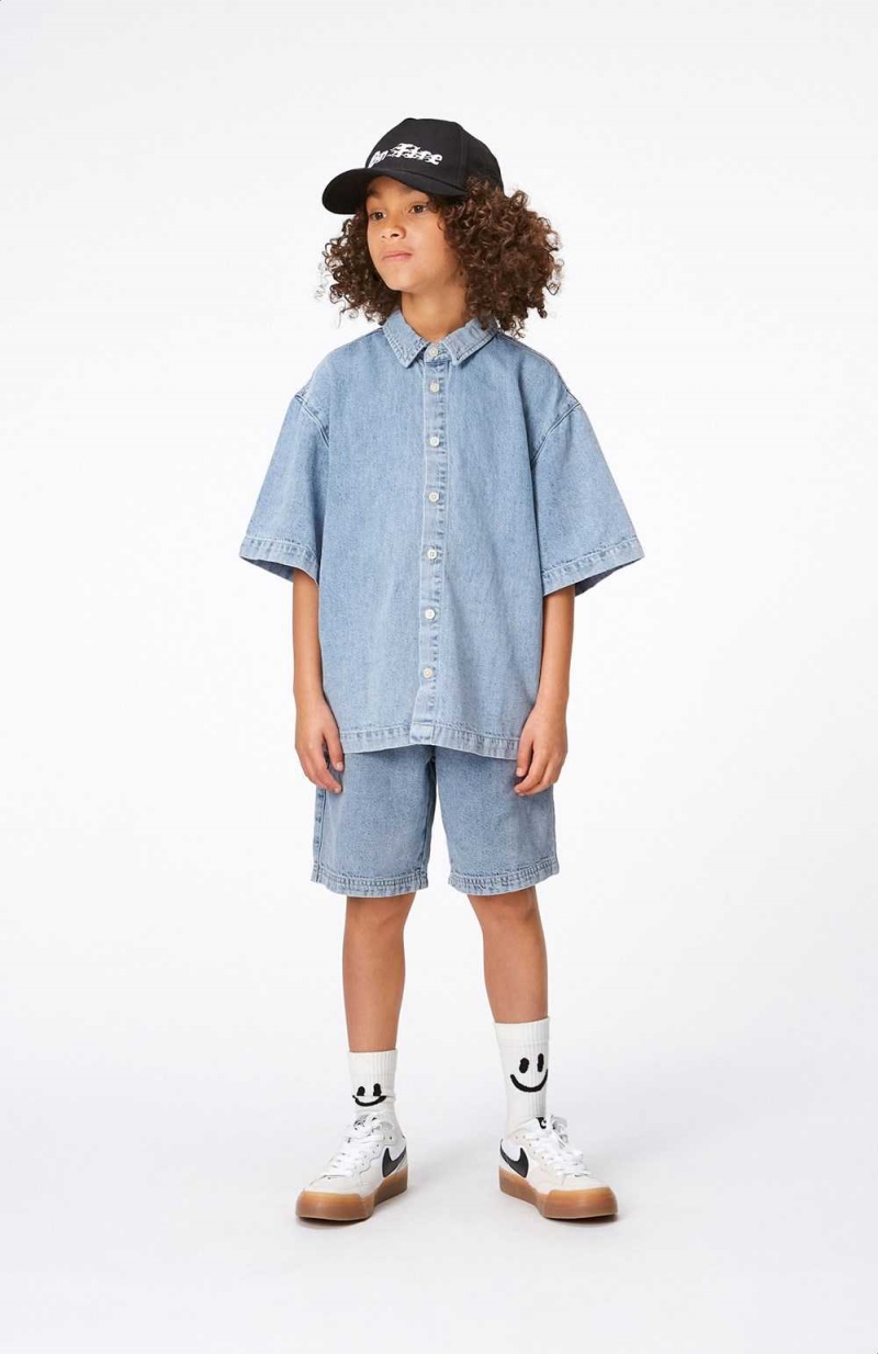 Molo Richie Overhemd Jongen Bleach Denim | NL0000683