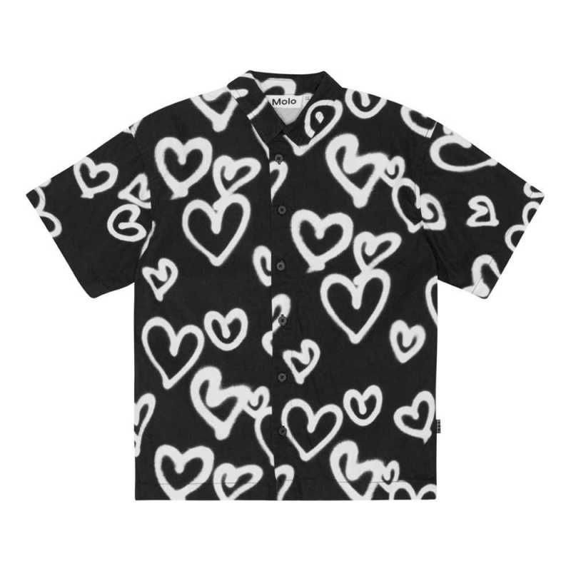 Molo Richie Overhemd Jongen Sprayed Hearts | NL0000682