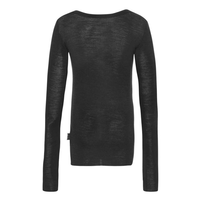 Molo Rihanna Wool T Shirts Tops Meisje Black | NL0000555