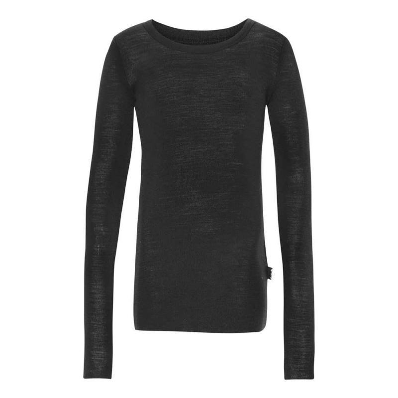 Molo Rihanna Wool T Shirts Tops Meisje Black | NL0000555