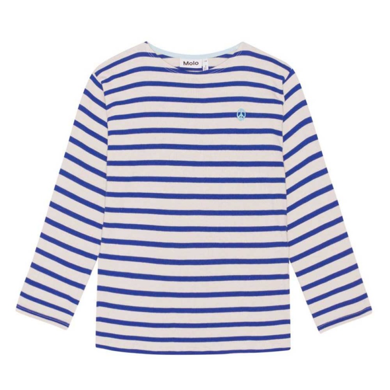 Molo Rilder T Shirts Tops Jongen Reef Stripe | NL0000795