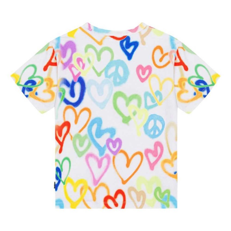 Molo Riley T Shirts Tops Jongen Variety Hearts | NL0000786