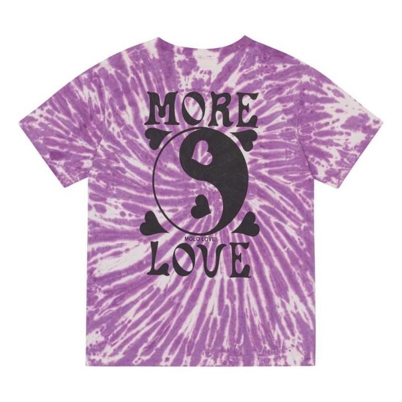 Molo Riley T Shirts Tops Meisje Love Tie Dye | NL0000563