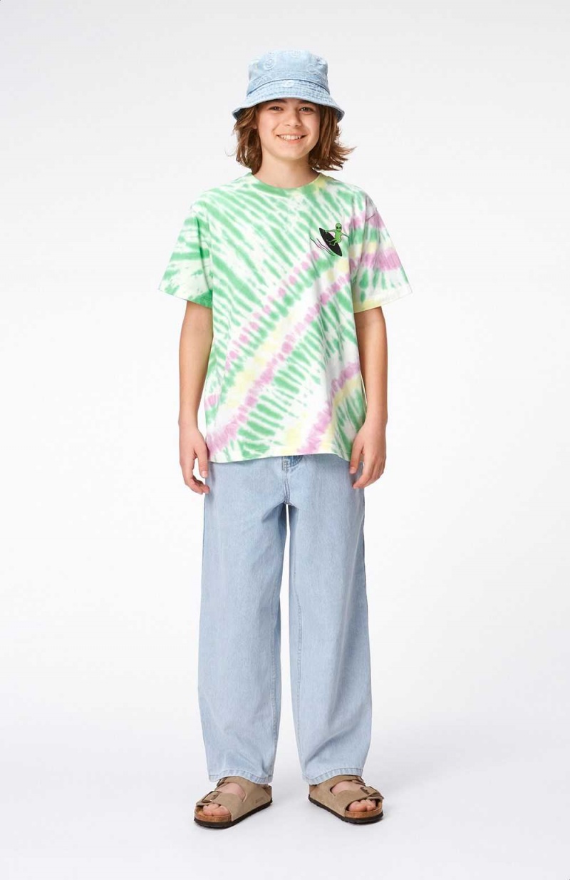 Molo Rodney T Shirts Tops Jongen Green Helio Dye | NL0000816