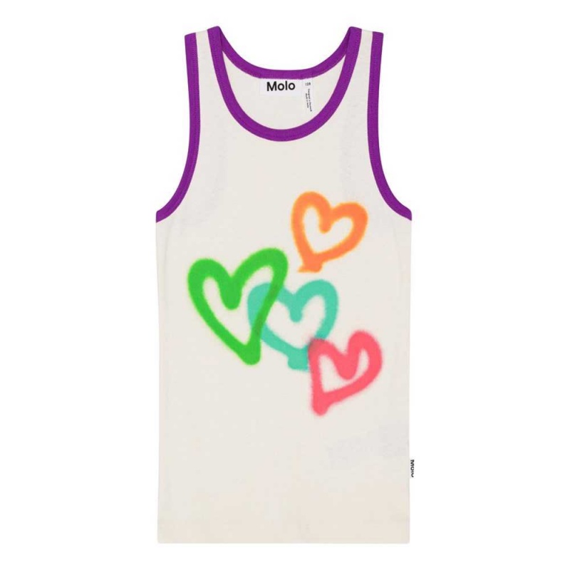 Molo Rosie T Shirts Tops Meisje Four Hearts | NL0000513