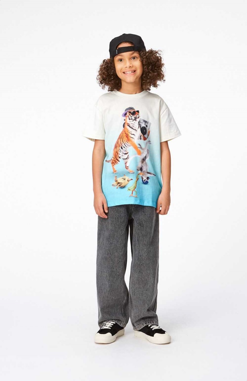 Molo Roxo T Shirts Tops Jongen Dance Animals | NL0000854