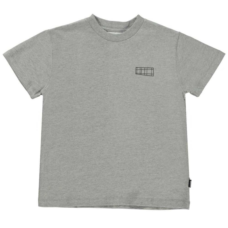 Molo Roxo T Shirts Tops Jongen Grey Melange | NL0000871