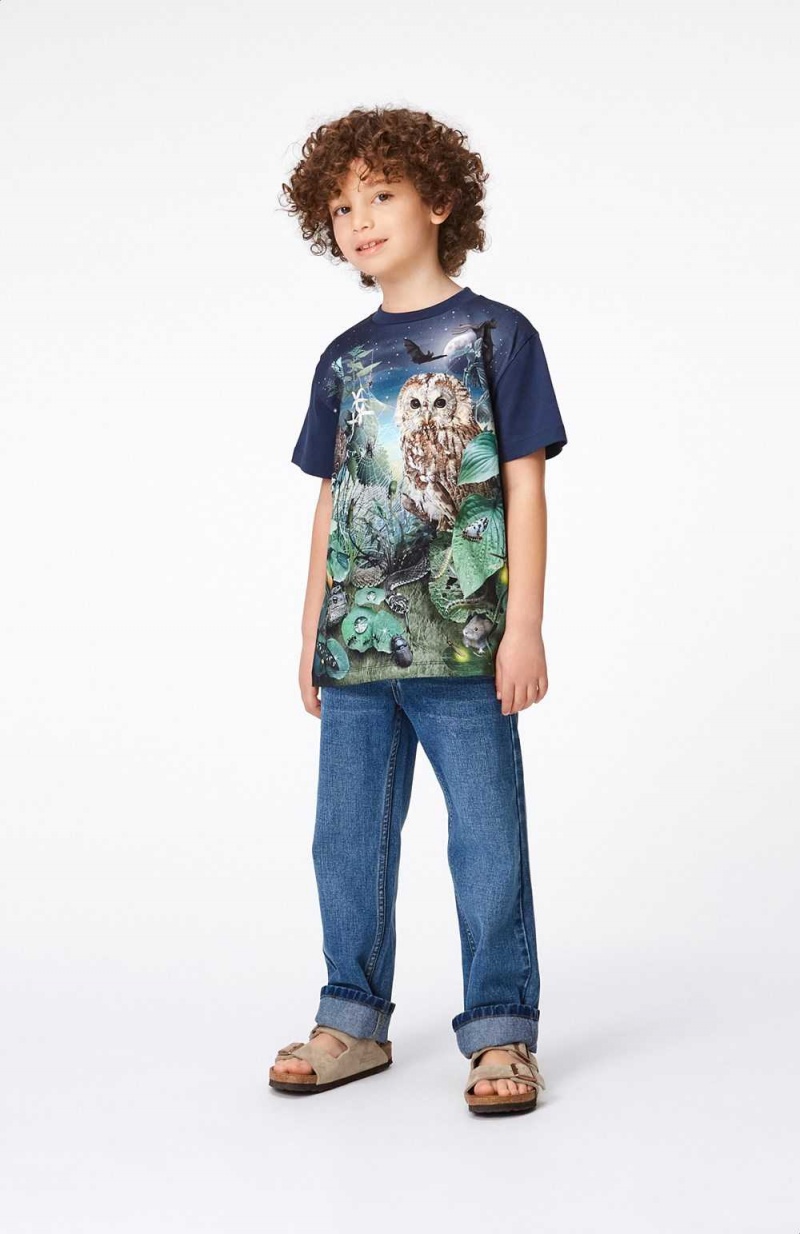 Molo Roxo T Shirts Tops Jongen Night Garden | NL0000826