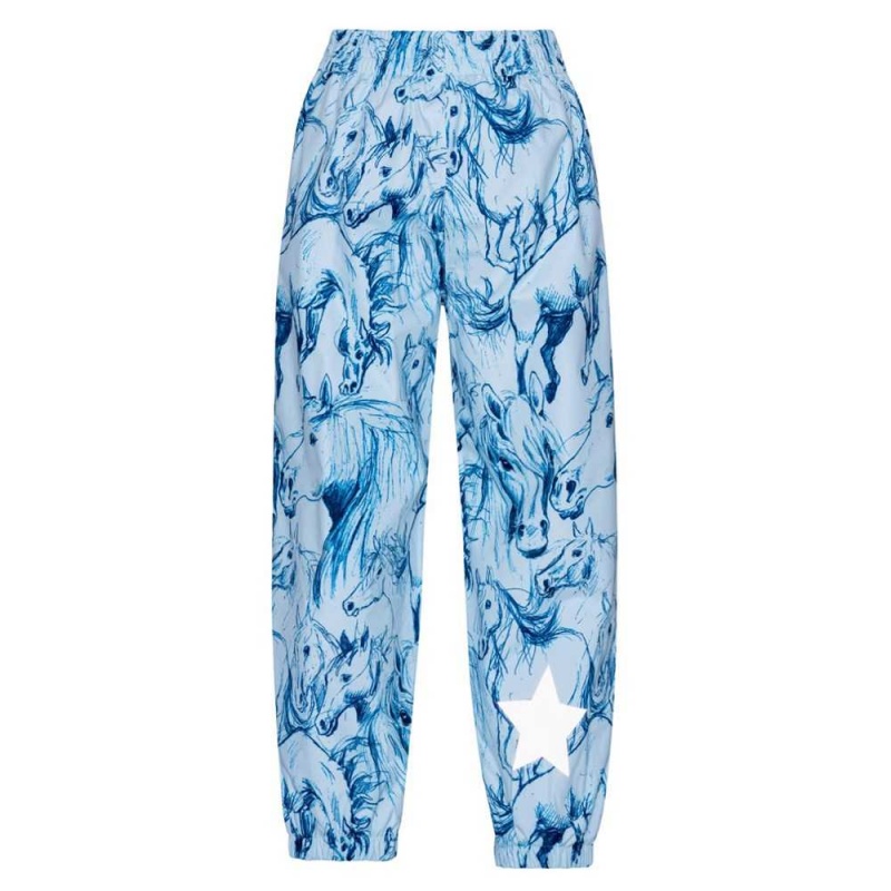 Molo Waits Regenkleding Sky Blue Horses | NL0000068